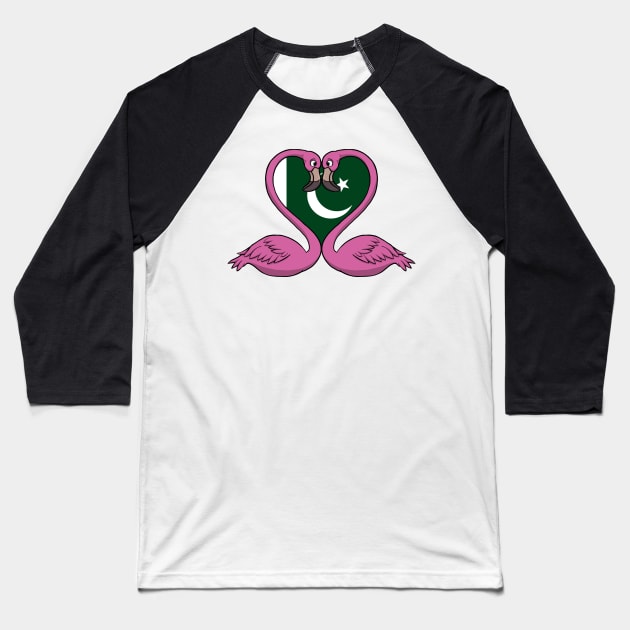 Flamingo Pakistan Baseball T-Shirt by RampArt